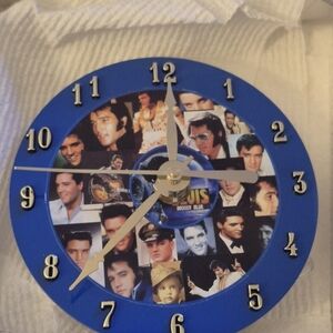 Blue Elvis Presley Wall Clock